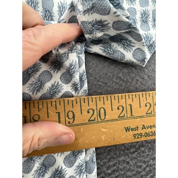 Puma Golf Polo Shirt Boys Large White Grey Pineapple Print Short Sleeve Logo - Picture 5 of 13